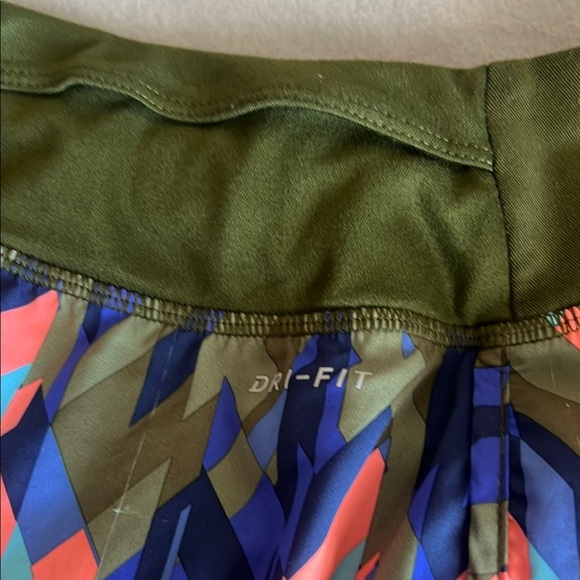 Nike Blue and Green Athletic Shorts with Elastic Waistband - Picture 7 of 12